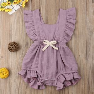 Purple Ellie Romper - Baby Girl